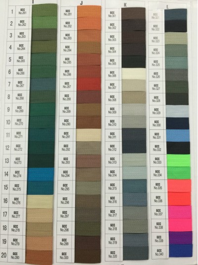 拉鍊色咭 拉鍊布條色咭 側面照